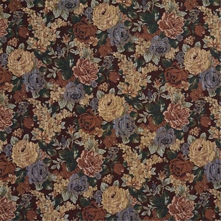 Designer Fabrics F924 54 In. Wide Red And Green; Floral Tapestry Upholstery Fabric